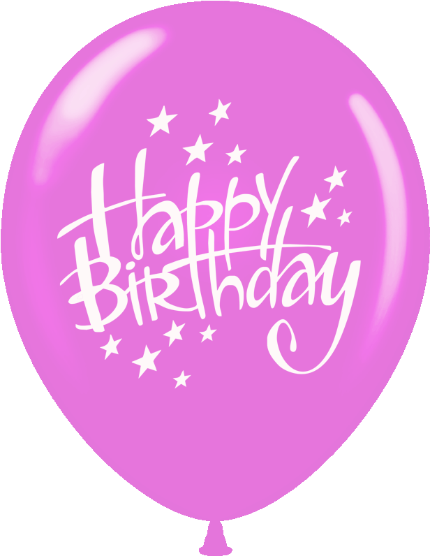 Happy Birthday Pink Balloon PNG