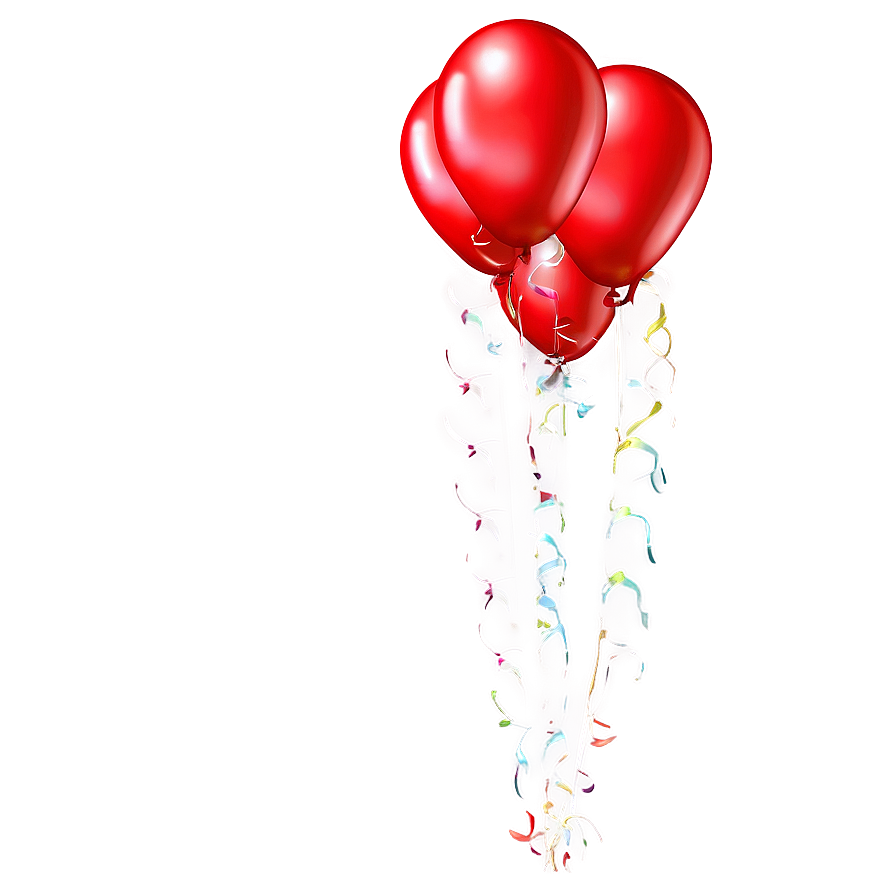 Happy Birthday Red Balloons Png 53 PNG