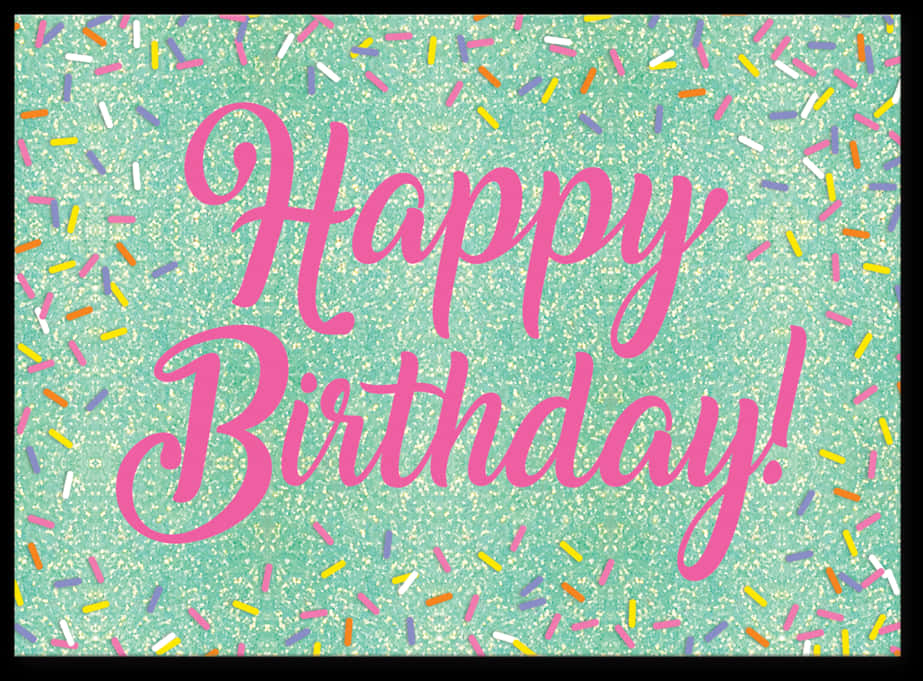 Happy Birthday Sprinkles Card PNG