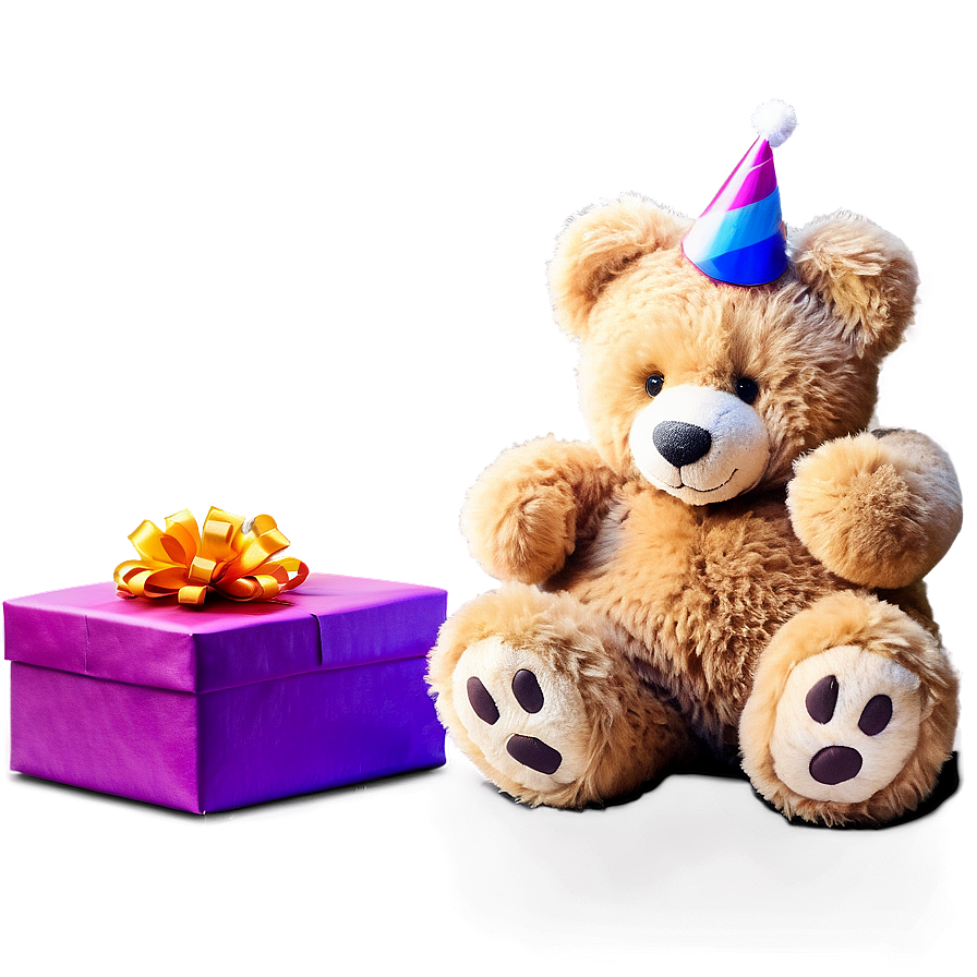 Happy Birthday Teddy Bear Png Qit21 PNG