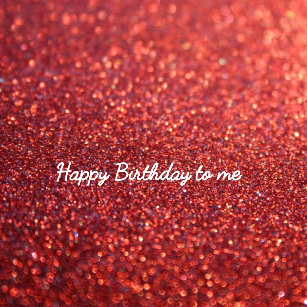 Happy Birthday To Me In Pink Glitter Sand Wallpaper