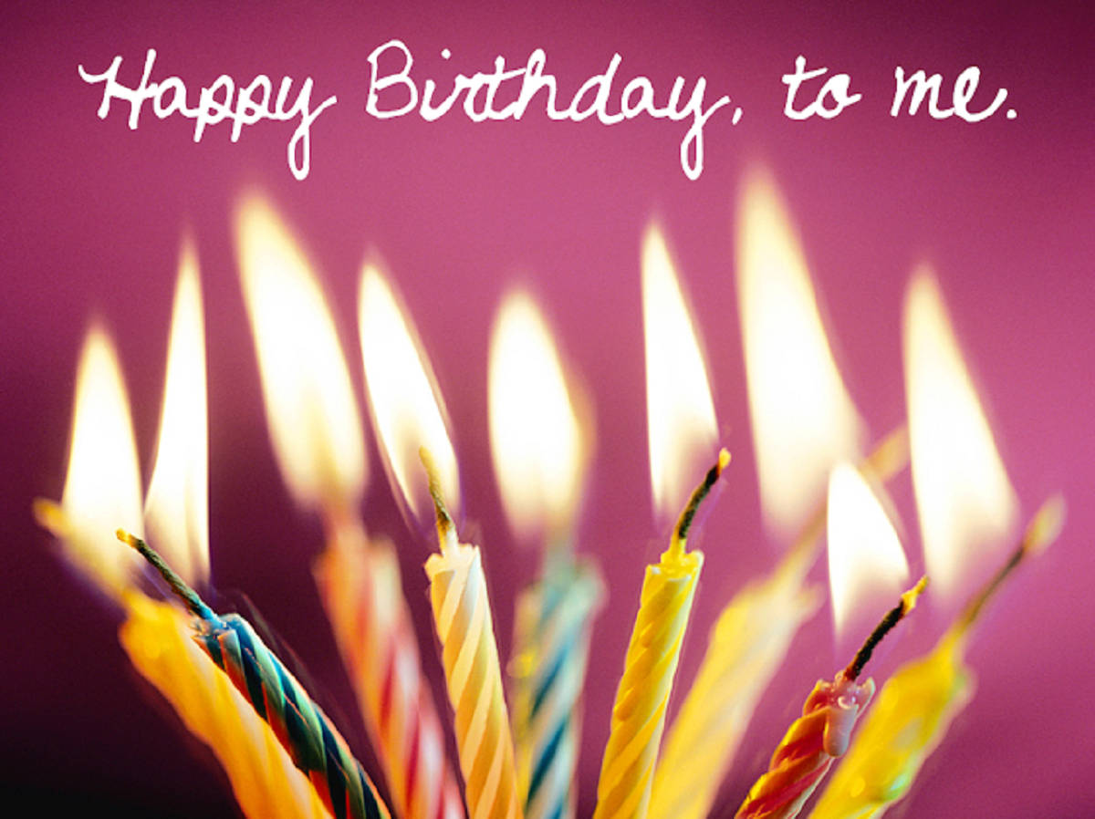 Happy Birthday To Me With Candles Wallpaper