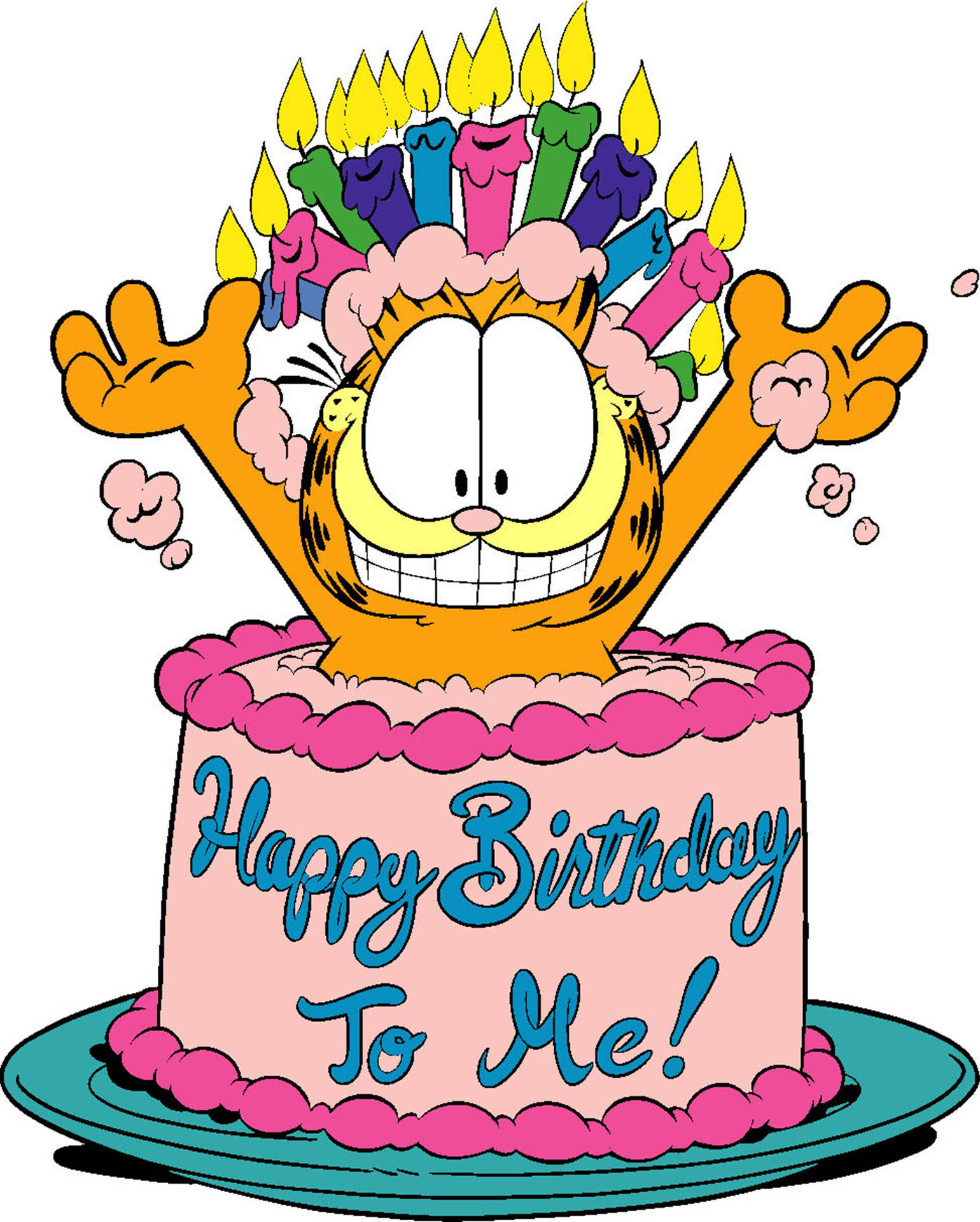 Happy Birthday To Me With Garfield Wallpaper
