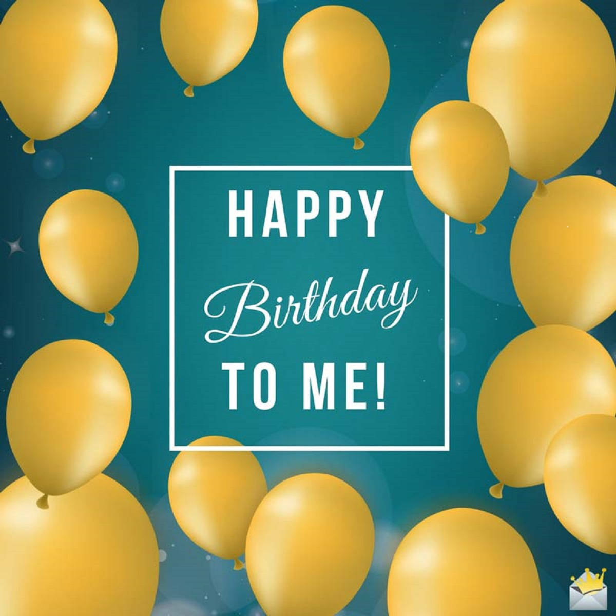 Happy Birthday To Me With Yellow Balloons Wallpaper