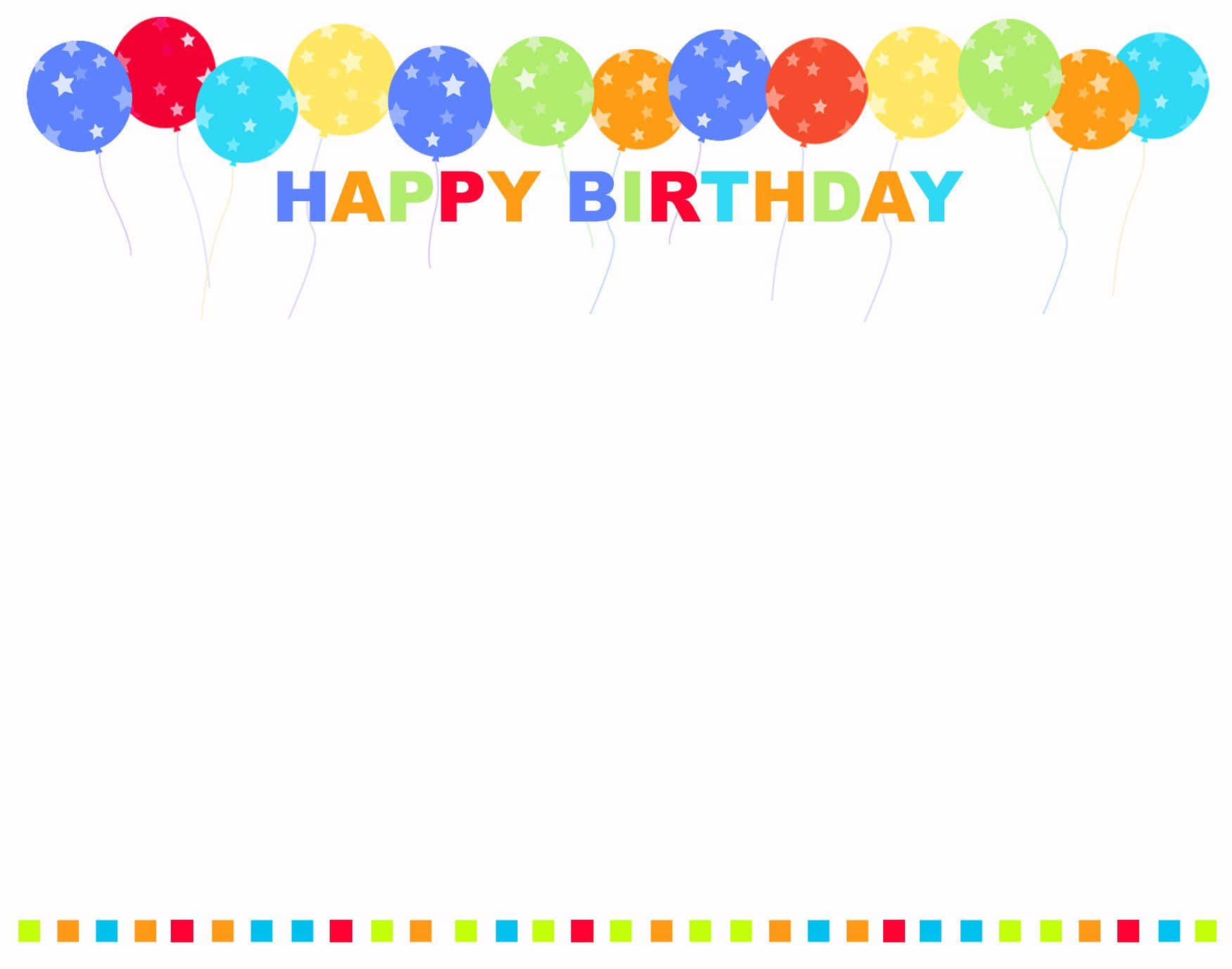 Bunteluftballons Und Glückwünsche Zoom-hintergrund Zum Geburtstag