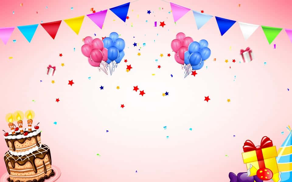 Partydesigns Geburtstags Zoom-hintergrund