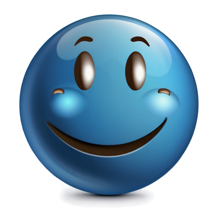 Happy Blue Emoji Png Owj39 PNG