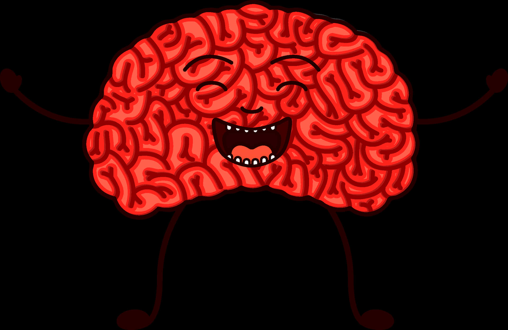 Happy Brain Cartoon PNG