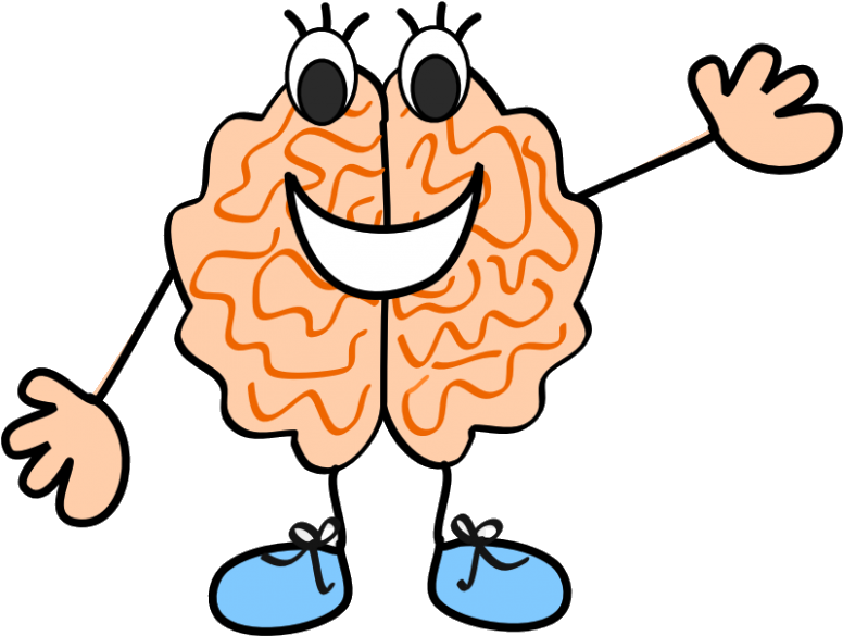 Happy Brain Cartoon Character PNG