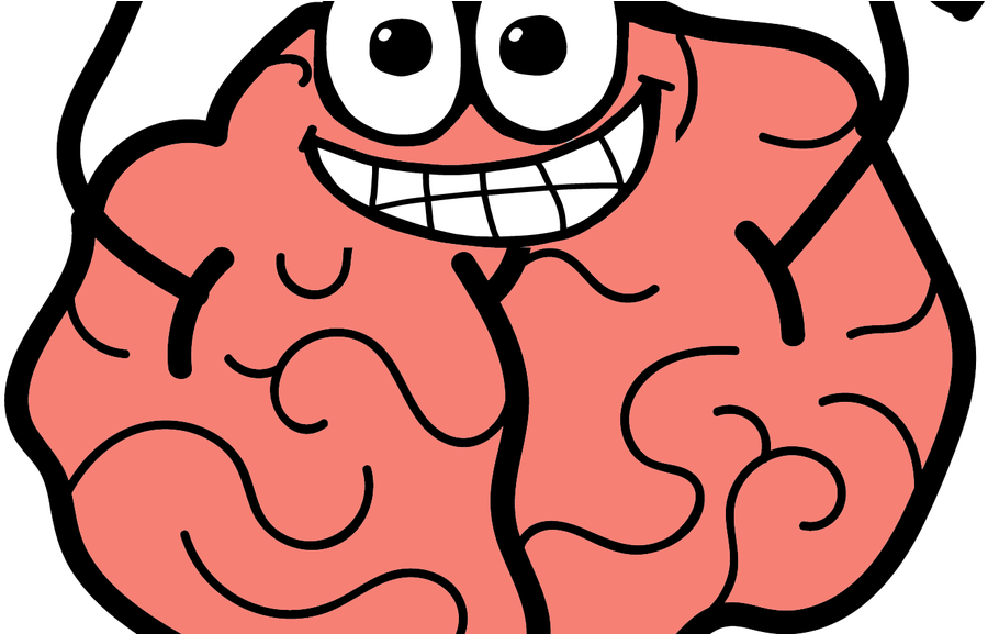 Happy Brain Cartoon Illustration PNG