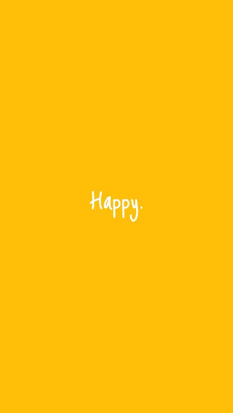 Happy Bright Plain Yellow Phone Wallpaper