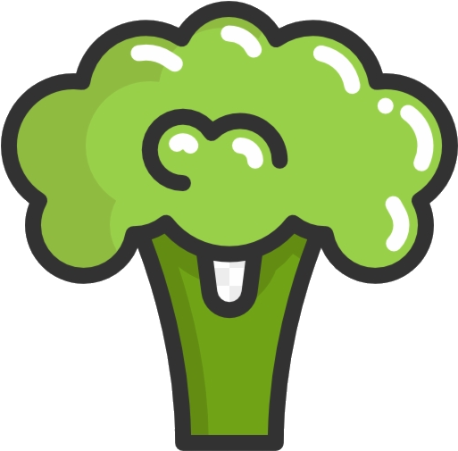 Happy Broccoli Cartoon Character PNG