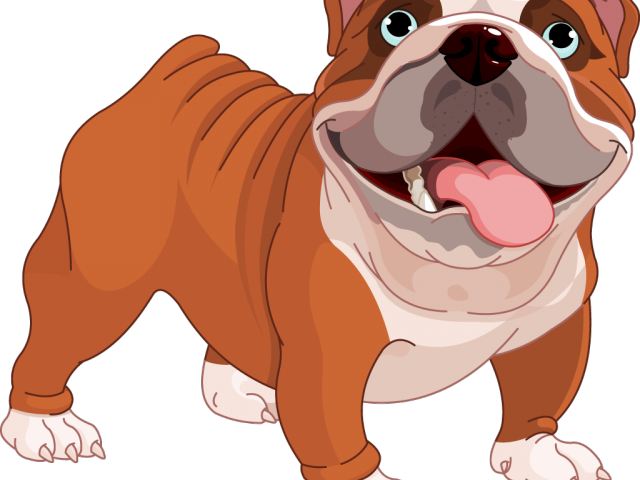 Happy Bulldog Cartoon PNG