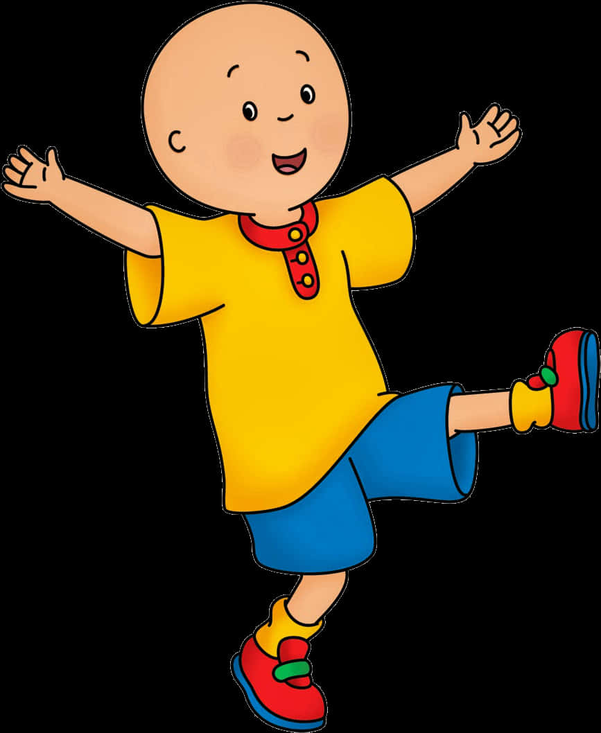 Download Happy Caillou Cartoon Character | Wallpapers.com