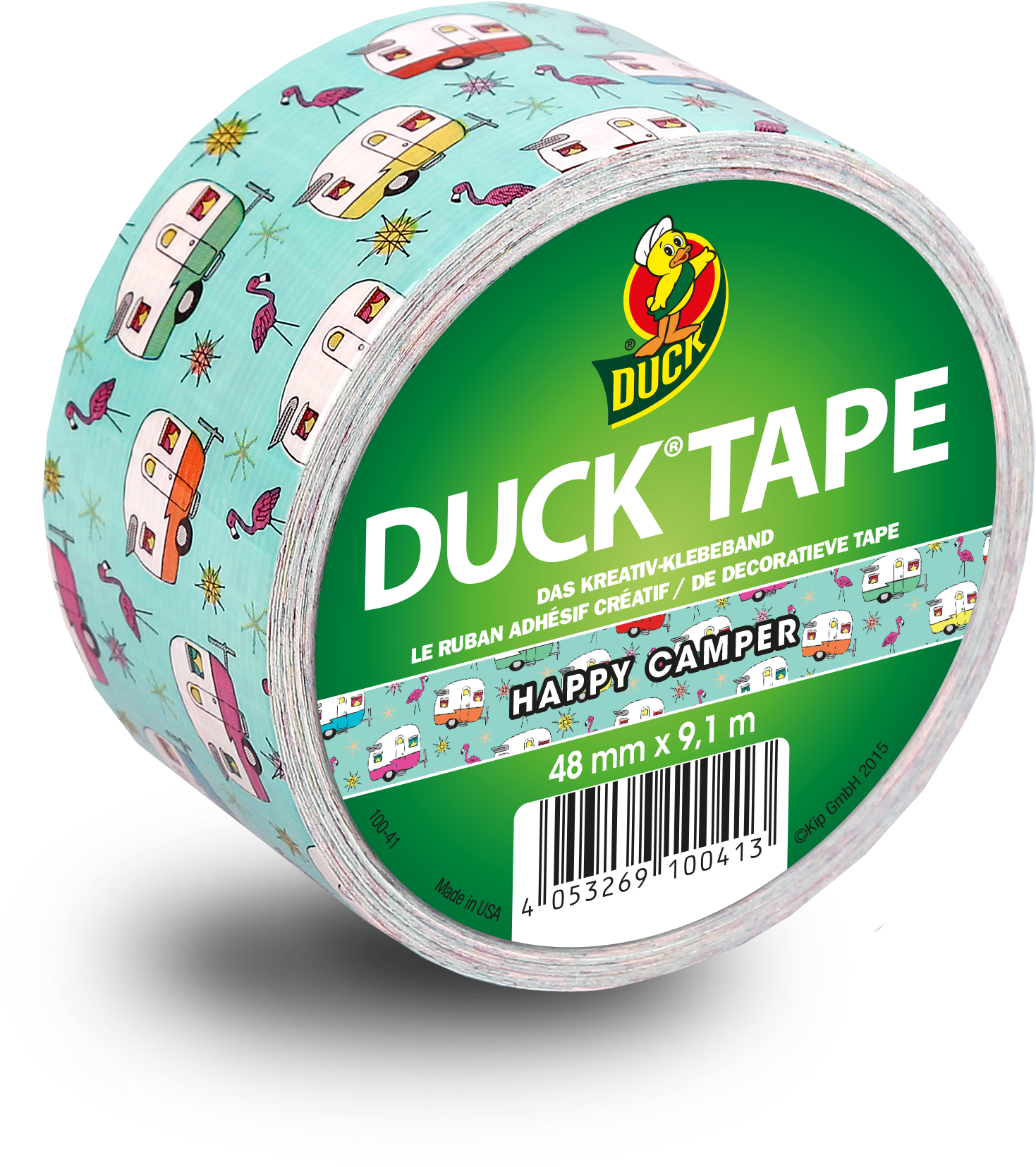 Happy Camper Printed Duct Tape Roll PNG
