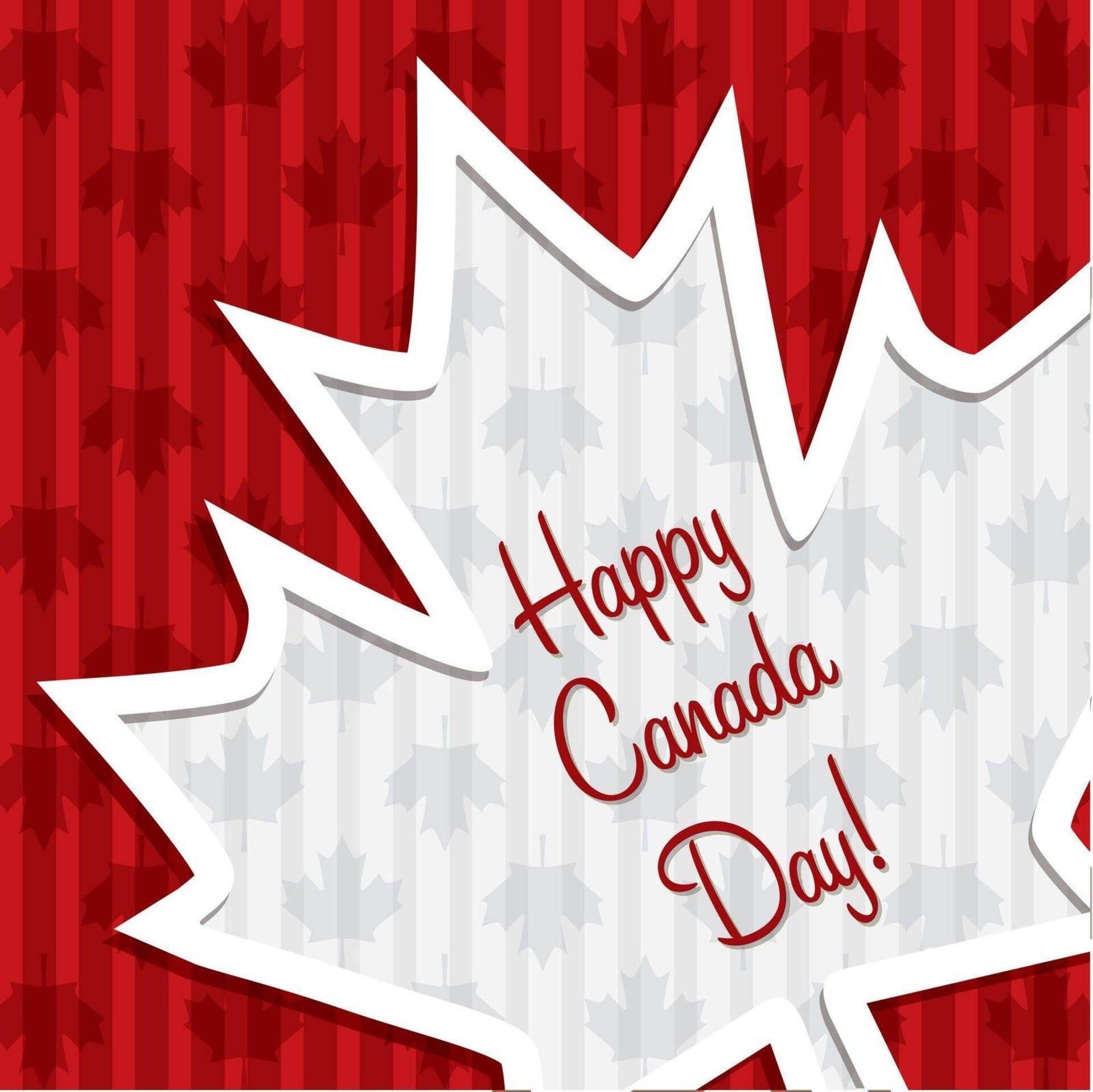Glædelig Canada Day Maple Leaf Wallpaper