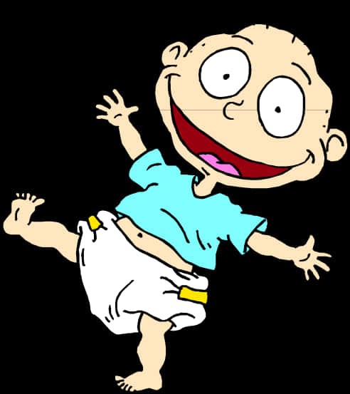 Download Happy Cartoon Baby Dancing | Wallpapers.com