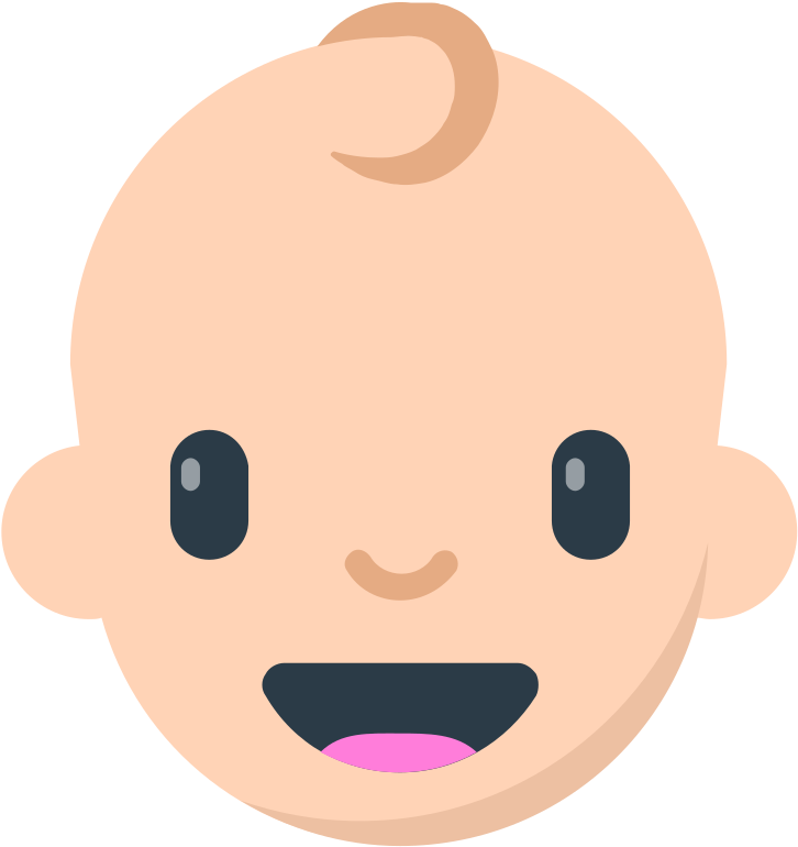 Happy Cartoon Baby Emoji PNG