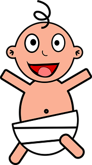 Happy Cartoon Baby Illustration PNG