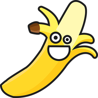 Happy Cartoon Banana PNG