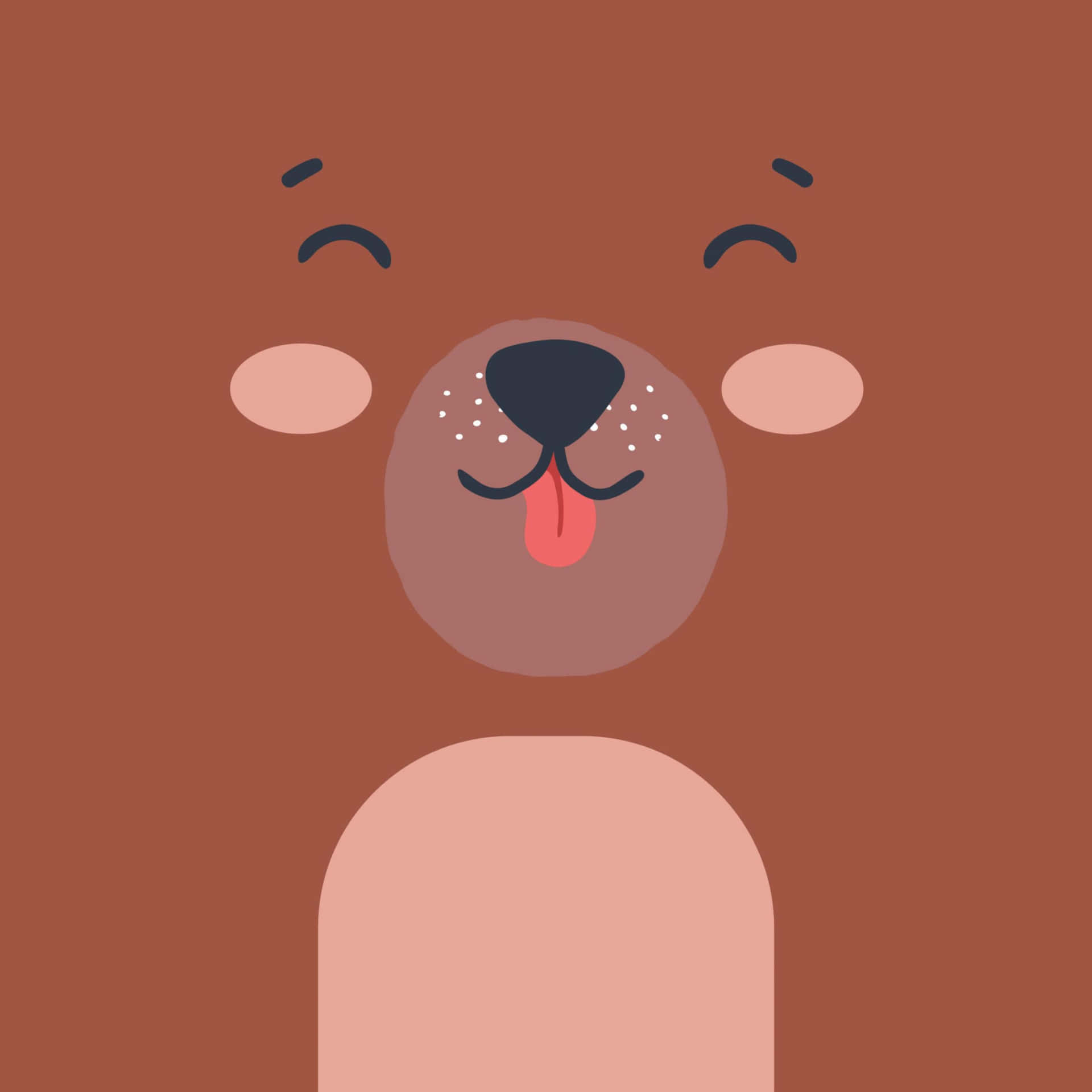 Visage De Bear Cartoon Heureux Fond d'écran