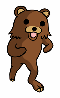 Happy Cartoon Bear Walking PNG