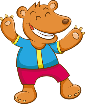 Happy Cartoon Bear PNG