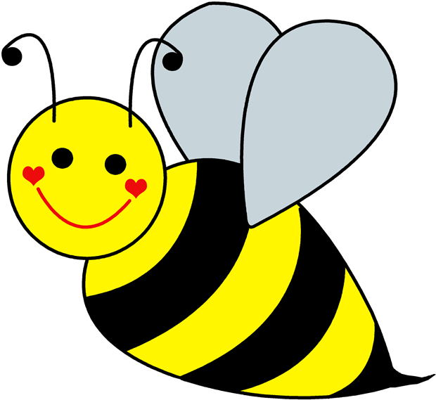 Happy Cartoon Bee Clipart PNG