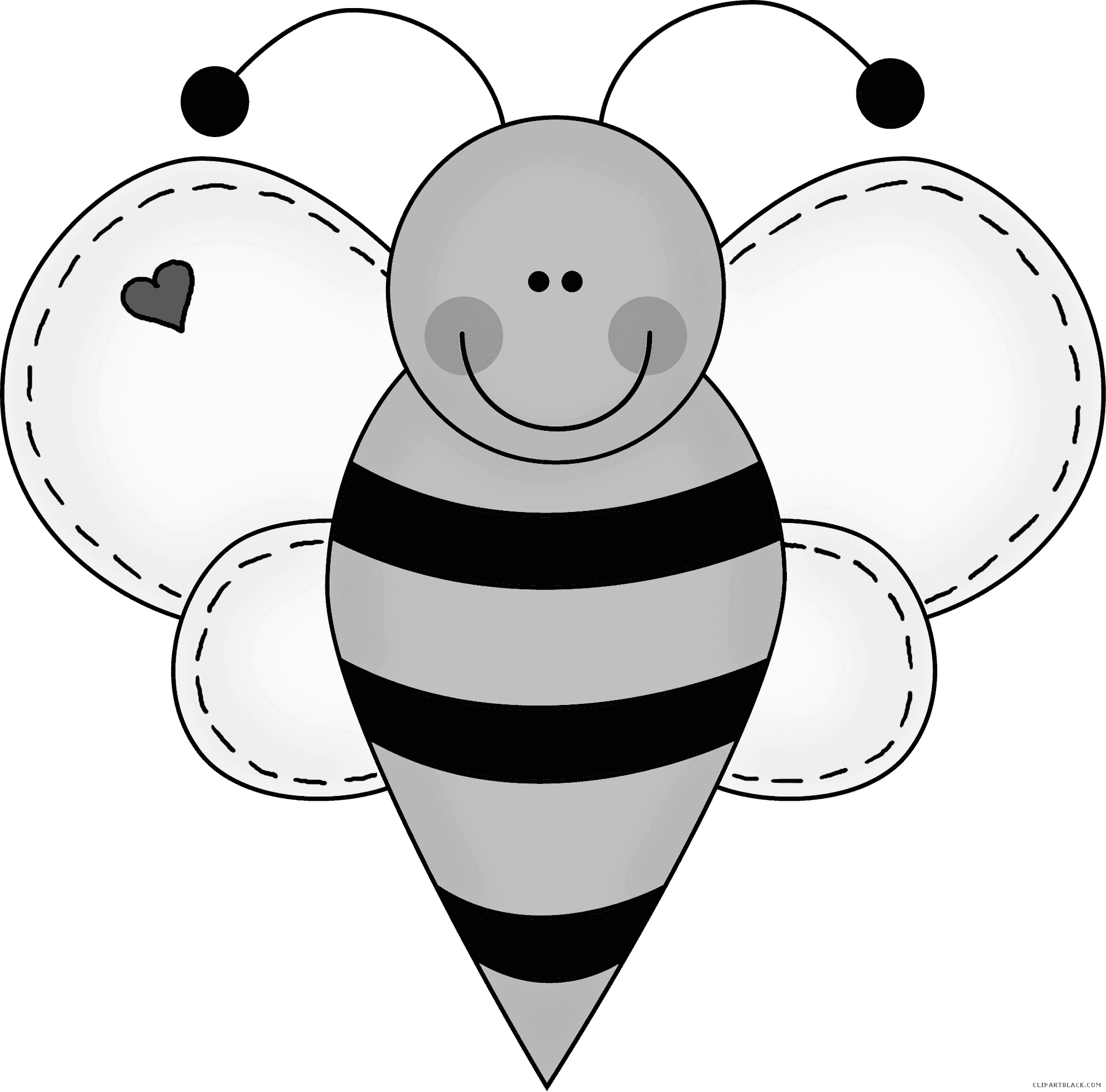 Happy Cartoon Bee Clipart PNG