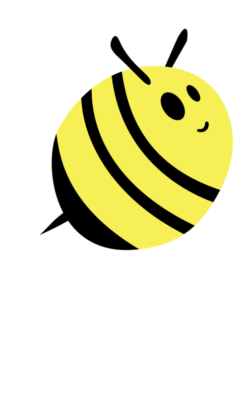 Happy Cartoon Bee Clipart PNG