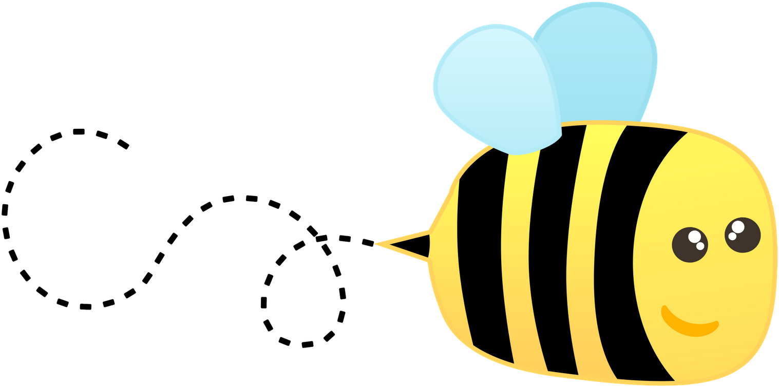 Happy Cartoon Bee Clipart PNG