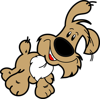 Happy Cartoon Dog Illustration PNG