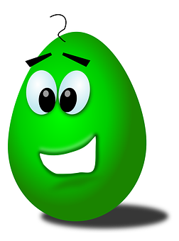 Happy Cartoon Egg Character PNG