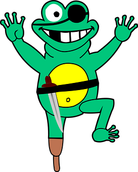 Happy Cartoon Frog Dancing PNG