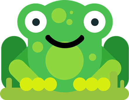 Happy Cartoon Frog PNG