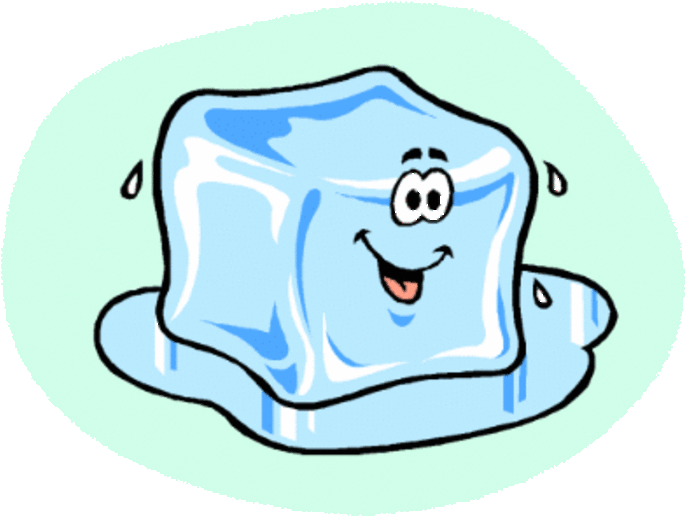 Happy Cartoon Ice Cube PNG