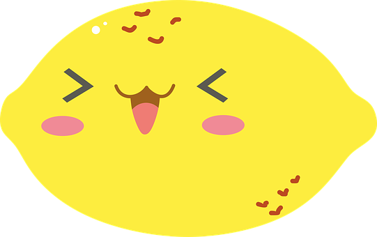 Happy Cartoon Lemon PNG