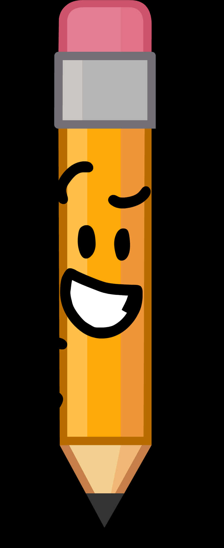 Happy Cartoon Pencil PNG