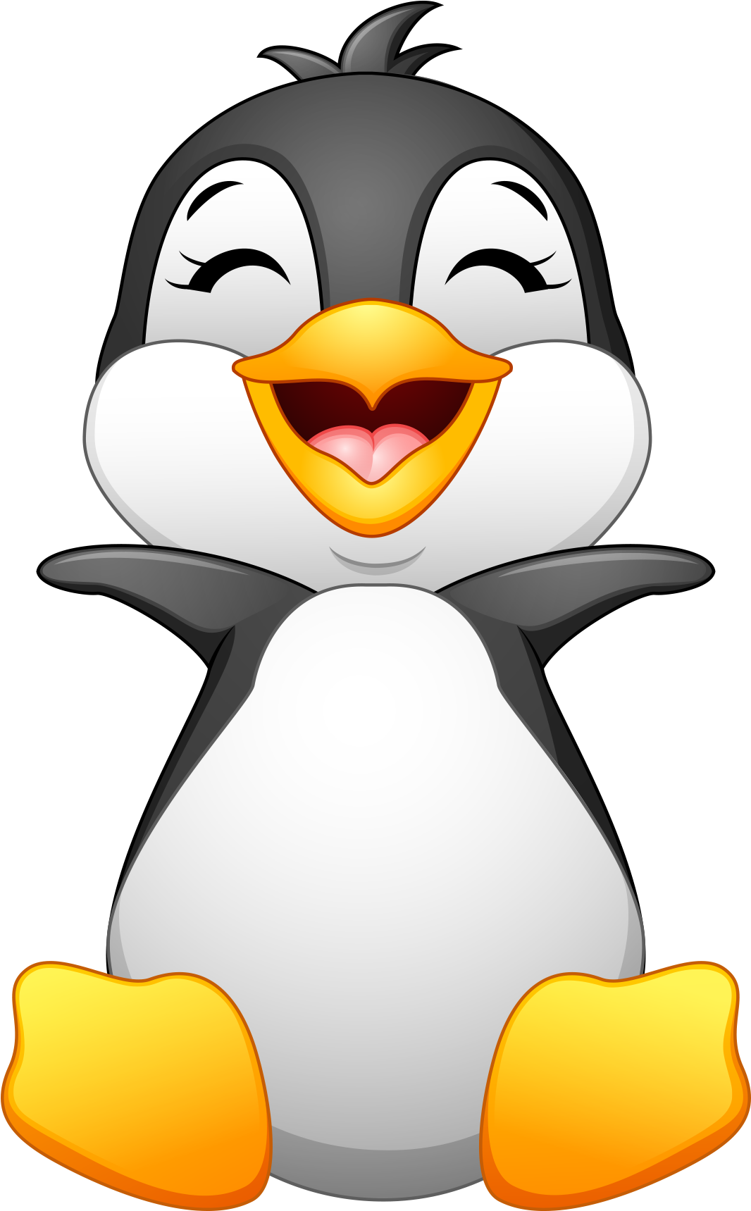 Download Happy Cartoon Penguin | Wallpapers.com