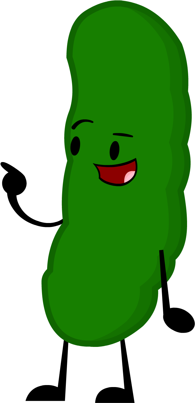 Happy Cartoon Pickle Character PNG
