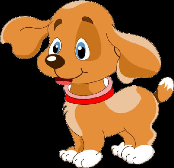 Happy Cartoon Puppy PNG