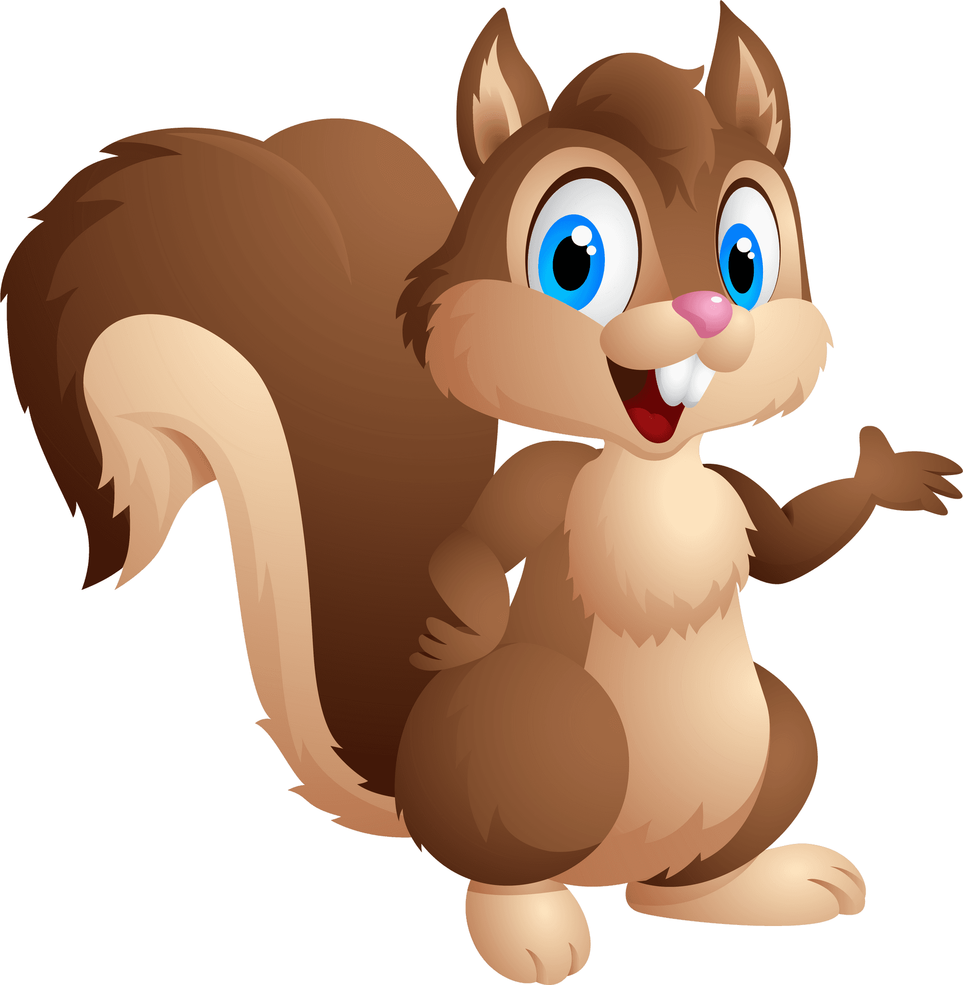 Happy Cartoon Squirrel PNG