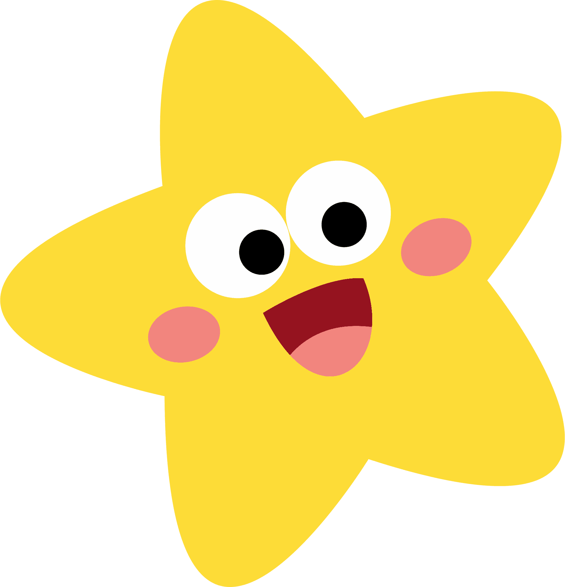 Happy Cartoon Star Character PNG