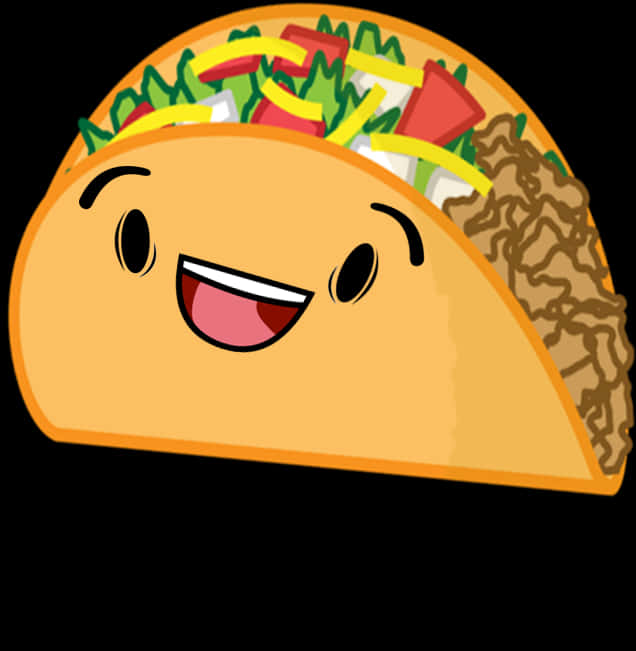Happy Cartoon Taco PNG