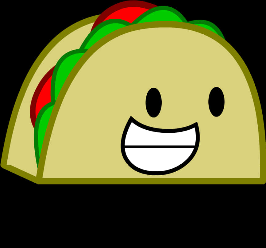 Happy Cartoon Taco Graphic PNG