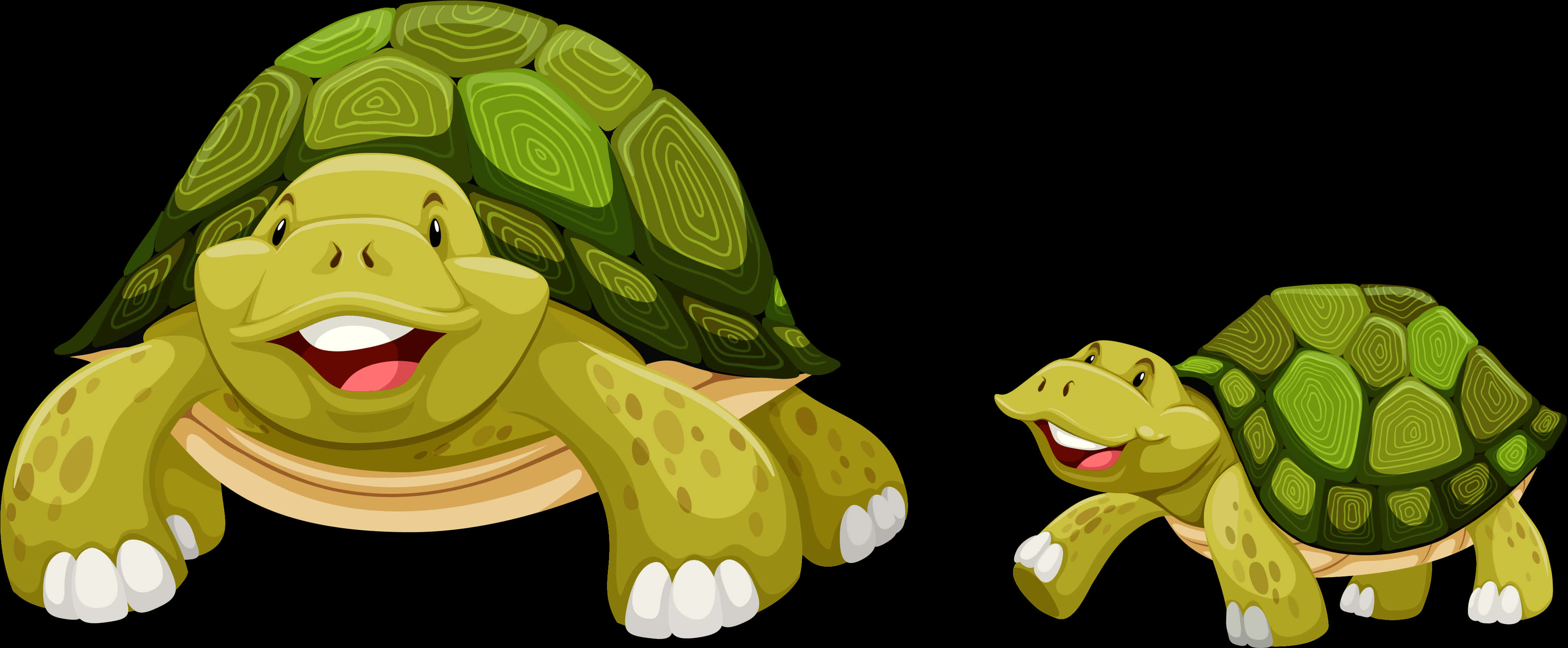 Download Happy Cartoon Turtles | Wallpapers.com