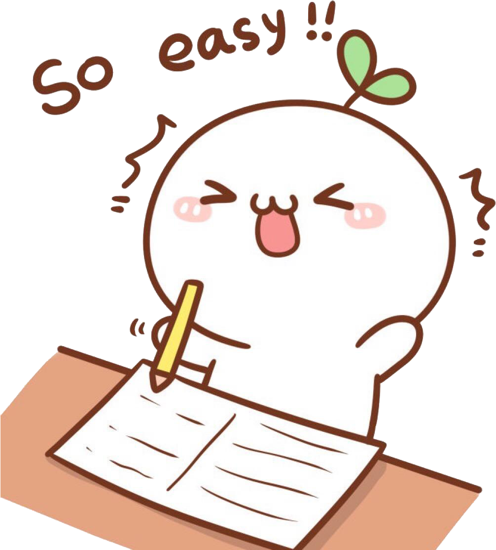 Happy Cartoon Writing Easy PNG