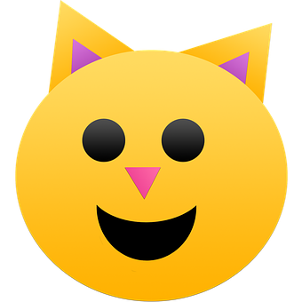 Happy Cat Emoji Graphic PNG