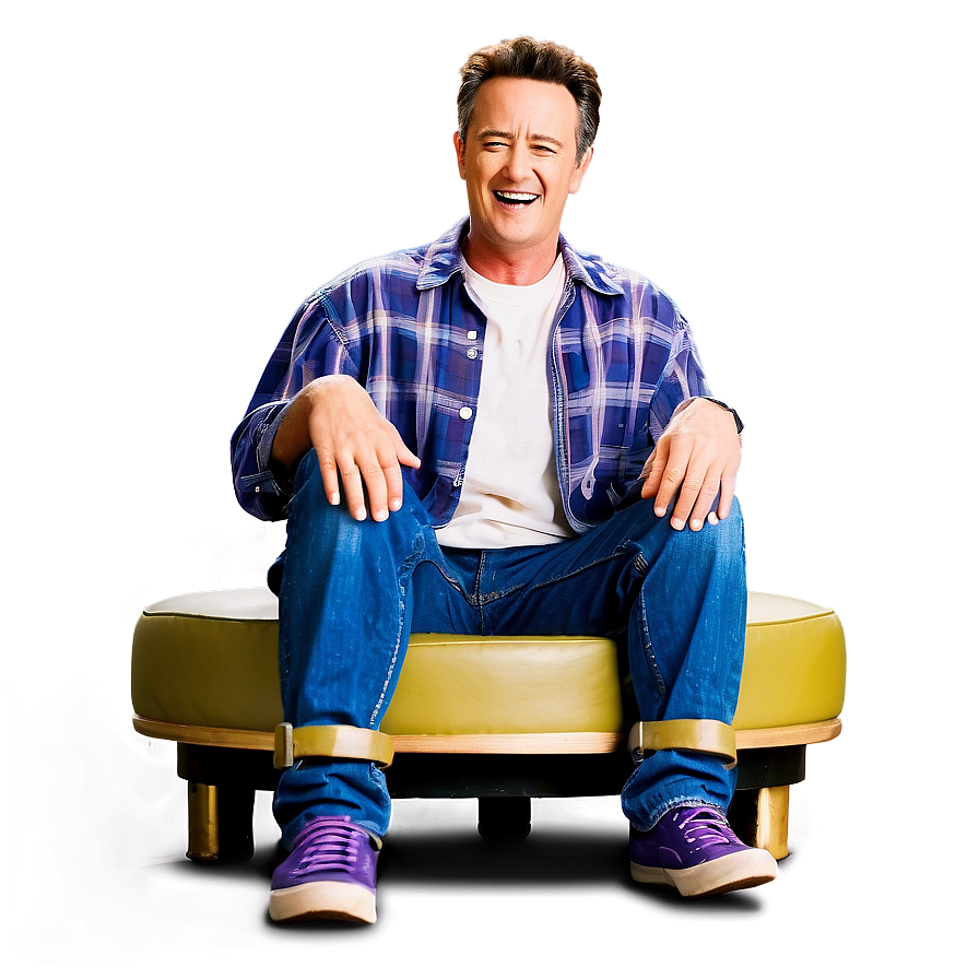 Happy Chandler Bing Laughing Png 06242024 PNG