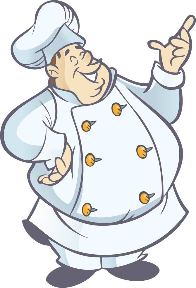 Happy Chef Cartoon Illustration PNG